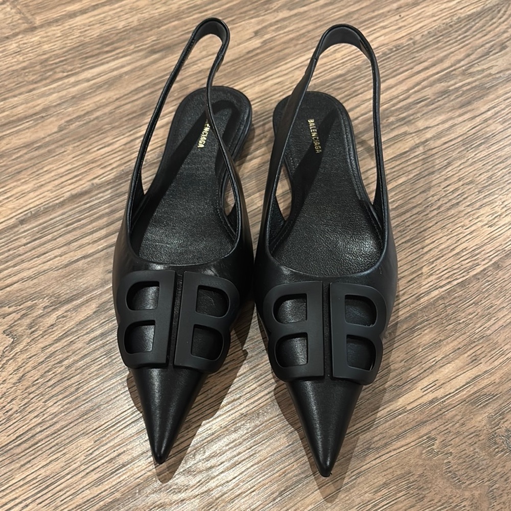 Balenciaga Knife Slingback Flats